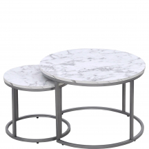 PAOLA marmur / srebrny Halmar Ława zestaw Podstawowe