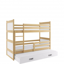 Łóżko 3-osobowe z materacami dla dziecka RICO Sosna Podstawowe (1)