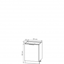 Szafka dolna stojąca 1 drzwi D60.1 KAM SET Podstawowe