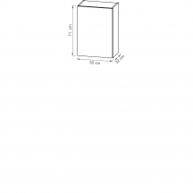 Szafka górna wisząca 1 drzwi W50.1/71 KAM SET Podstawowe