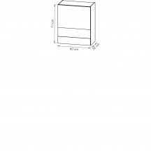 Szafka górna wisząca 1 drzwi witryna WW60.1/72 KAM SET Podstawowe