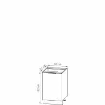 Szafka dolna stojąca 1 drzwi D50.1 KAM SET Podstawowe