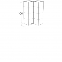 Szafka górna wisząca narożna 2 drzwi WRP60/100 KAMMONO F7 Podstawowe