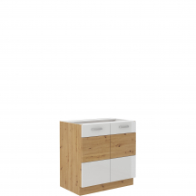 Szafka dolna stojąca 2 drzwi 80 D 2F ARTISAN BIAŁY POŁYSK Podstawowe