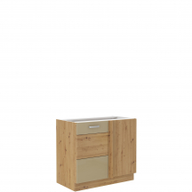 Szafka dolna stojąca narożna 1 drzwi 105 ND 1F ARTISAN CAPPUCINO POŁYSK Podstawowe
