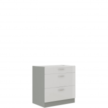 Szafka dolna stojąca 3 szuflady 80D 3S BIANCA Podstawowe