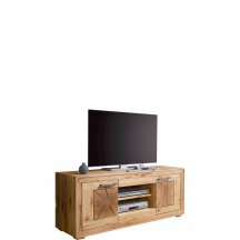 Szafka RTV II drewniana z dzikiego dębu WZ-0315-0411 WZ-0315 DĄB Podstawowe