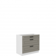 Szafka dolna stojąca 3 szuflady 80D 3S LUNA CLAY GREY Podstawowe (1)