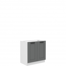 Szafka pod zlewozmywak 2 drzwi 80ZL 2F LUNA DUST GREY Podstawowe (1)