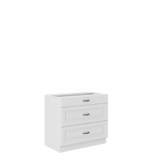 Szafka dolna stojąca 3 szuflady 80D 3S STILO BIAŁY MAT Podstawowe (1)