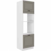 Szafka dolna wysoka słupek pod zabudowę piekarnika i mikrofali 60 DPM-210 2F STILO CLAY GREY Podstawowe (1)