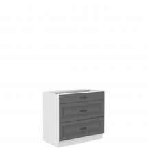 Szafka dolna stojąca 3 szuflady 80D 3S STILO DUST GREY Podstawowe (1)