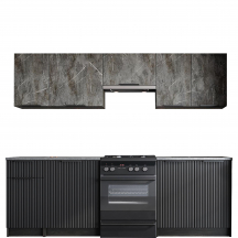 Zestaw mebli kuchennych TAMARA 240 cm Popiel Podstawowe