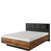 Łóżko 160 x 200 ze stelażem i pojemnikiem MILTON SYPIALNIA Podstawowe