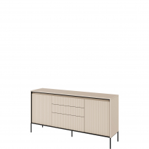 Komoda TR-01 ryflowana z oświetleniem Beż Piaskowy / frez Belka TREND Podstawowe