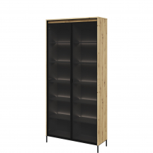 Witryna TR-07 z oświetleniem Dąb Artisan TREND Podstawowe