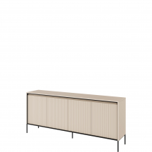 Komoda TR-04 ryflowana z oświetleniem Beż Piaskowy / frez Belka TREND Podstawowe