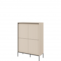 Szafka TR-03 ryflowana z oświetleniem Beż Piaskowy / frez Belka TREND Podstawowe