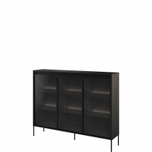 Kredens TR-08 z oświetleniem Czarny TREND Podstawowe