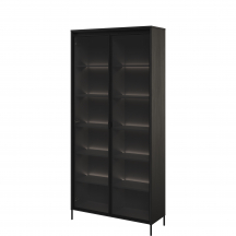 Witryna TR-07 z oświetleniem Czarna TREND Podstawowe