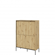 Szafka TR-03 ryflowana z oświetleniem Dąb Artisan / frez Prosty TREND Podstawowe