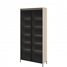 Witryna TR-07 z oświetleniem Beż Piaskowy TREND Podstawowe