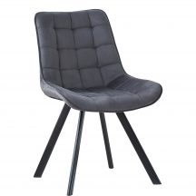 Krzesło welurowe szare Podstawowe