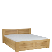 Łóżko drewniane dębowe 180 x 200 ze stelażem i pojemnikiem otwieranym od zanóżka LK212 BOX Podstawowe