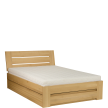 Łóżko drewniane bukowe 140 x 200 ze stelażem i pojemnikiem otwieranym od zanóżka LK192 BOX Podstawowe (1)
