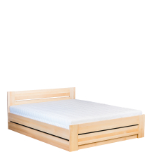Łóżko drewniane bukowe 180 x 200 ze stelażem i pojemnikiem otwieranym od zanóżka LK198 F BOX Podstawowe