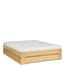 Łóżko drewniane bukowe 160 x 200 ze stelażem i pojemnikiem otwieranym od zanóżka LK187 BOX Podstawowe