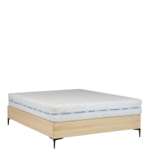 Łóżko drewniane bukowe 180 x 200 ze stelażem i pojemnikiem otwieranym od zanóżka LK185 BOX Podstawowe