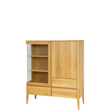 Kredens drewniany dębowy Lewy KW337 RETRO DĄB Podstawowe