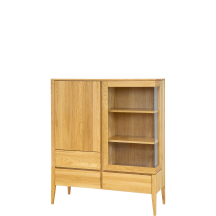 Kredens drewniany dębowy Prawy KW337 RETRO DĄB Podstawowe