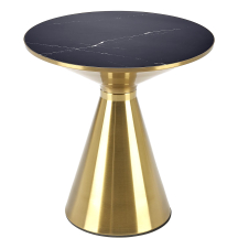 TRIBECA Halmar Ława czarny marmur / złoty Podstawowe