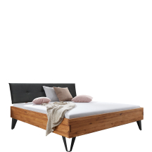 Łóżko 200 x 200 drewniane z dębu dzikiego BE-0587-0401 Podstawowe