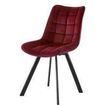Krzesło bordowe MIKAELA Podstawowe