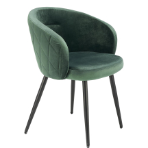 Krzesło ciemny zielony MADELEINE Podstawowe