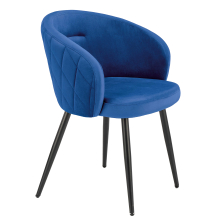 Krzesło granatowe MADELEINE Podstawowe