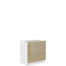 Szafka dolna stojąca 3 szuflady 80D 3S LARA CAPPUCINO POŁYSK Podstawowe
