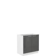Szafka dolna stojąca 2 drzwi 80 D 2F LARA GRAFIT POŁYSK Podstawowe