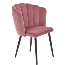 Krzesło metalowe K-386 Czarny / Różowy Podstawowe