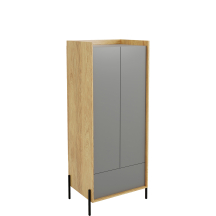 Szafa 2D Hikora Naturalna / Szary Przykurzony MOBIUS Podstawowe