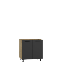Szafka dolna stojąca 2 drzwi D-80/82 Dąb Craft / Antracyt VENTO Podstawowe