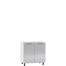 Szafka dolna stojąca 2 drzwi D-80/82 Biały / Jasny Popiel Połysk VENTO Podstawowe