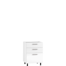 Szafka dolna stojąca 3 szuflady D3S-60/82 Hettich Biały / Biały Połysk VENTO Podstawowe