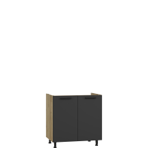 Szafka pod zlewozmywak 2 drzwi DK-80/82 Dąb Craft / Antracyt VENTO Podstawowe