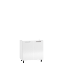 Szafka pod zlewozmywak 2 drzwi DK-80/82 Biały / Biały Połysk VENTO Podstawowe