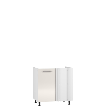 Szafka dolna stojąca narożna pod zlewozmywak 1 drzwi DKN-100/82 Biały / Beżowy Połysk VENTO Podstawowe