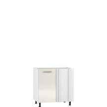 Szafka dolna stojąca narożna 1 drzwi 100 x 82 cm DN-100/82 Biały / Beżowy Połysk VENTO Podstawowe